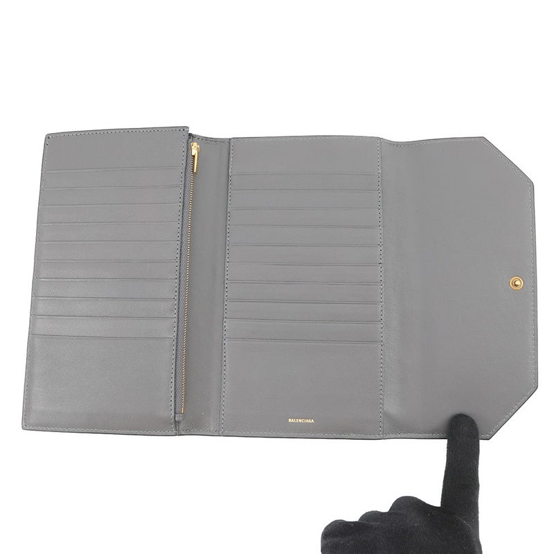 バレンシアガ 長財布 エンベロープ スリム ロングウォレット カーフレザー 743220 BALENCIAGA 黒