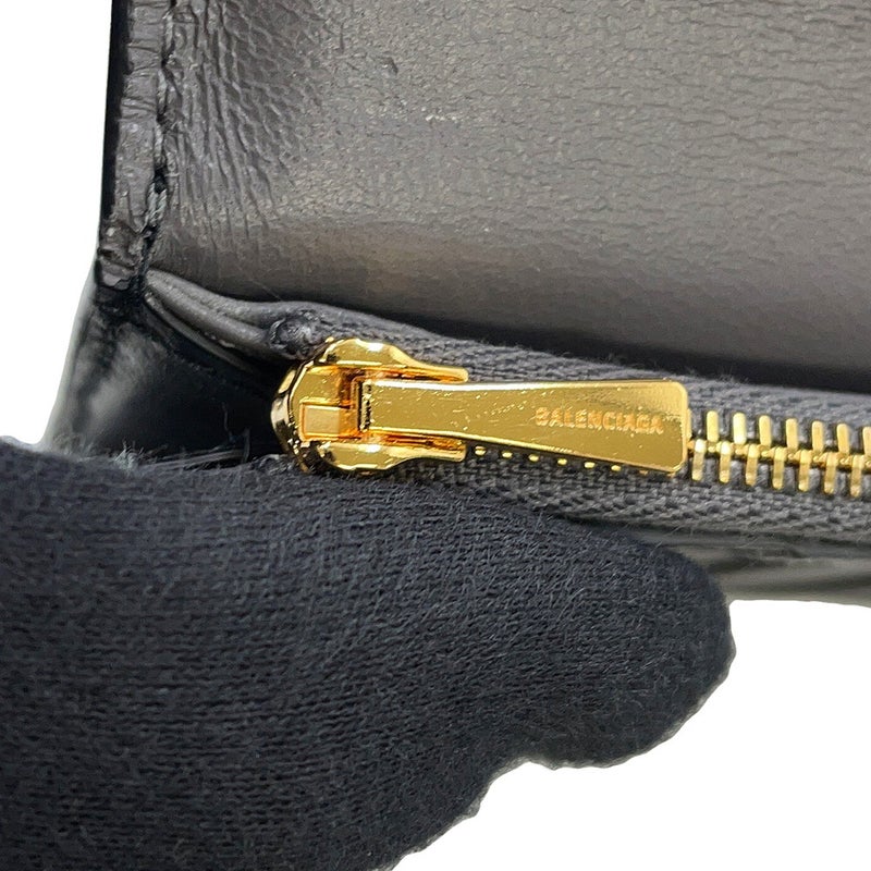 バレンシアガ 長財布 エンベロープ スリム ロングウォレット カーフレザー 743220 BALENCIAGA 黒