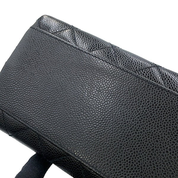 シャネル ハンドバッグ マトラッセ ココマーク キャビアスキン A12397 CHANEL 黒