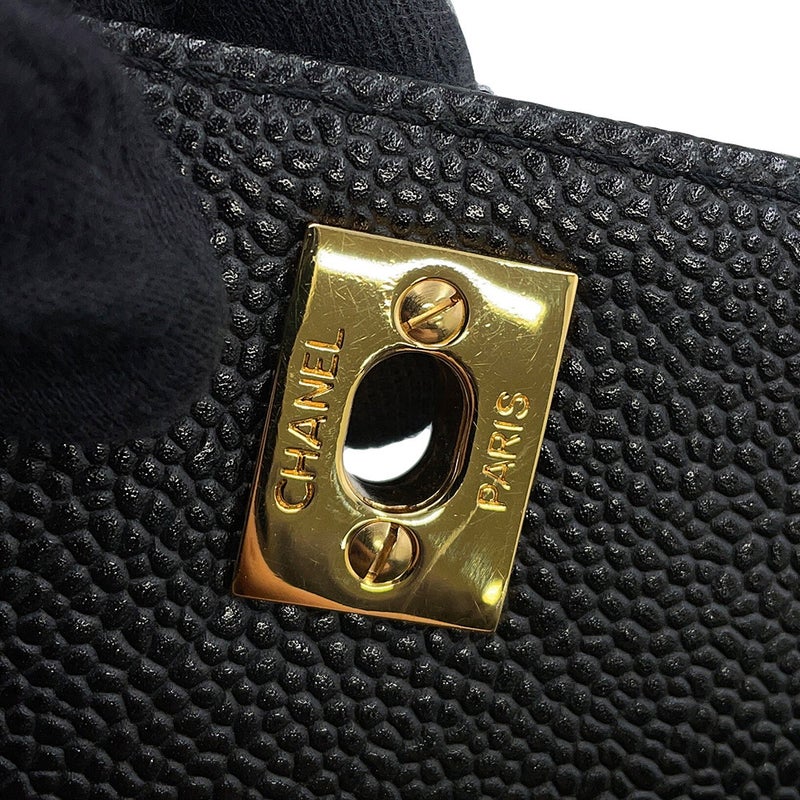 シャネル ハンドバッグ マトラッセ ココマーク キャビアスキン A12397 CHANEL 黒