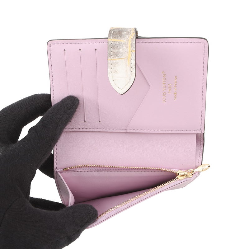 イヴィトン 二つ折り財布 LV ヴェルティカル ウォレット コンパクト トリヨンレザー クロコダイル LOUIS VUITTON