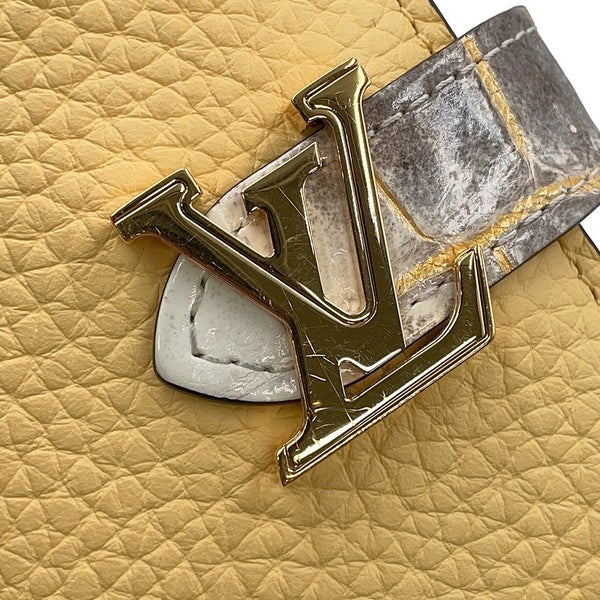 イヴィトン 二つ折り財布 LV ヴェルティカル ウォレット コンパクト トリヨンレザー クロコダイル LOUIS VUITTON