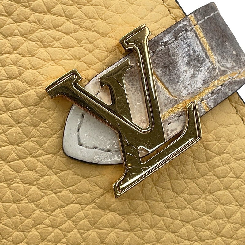 イヴィトン 二つ折り財布 LV ヴェルティカル ウォレット コンパクト トリヨンレザー クロコダイル LOUIS VUITTON