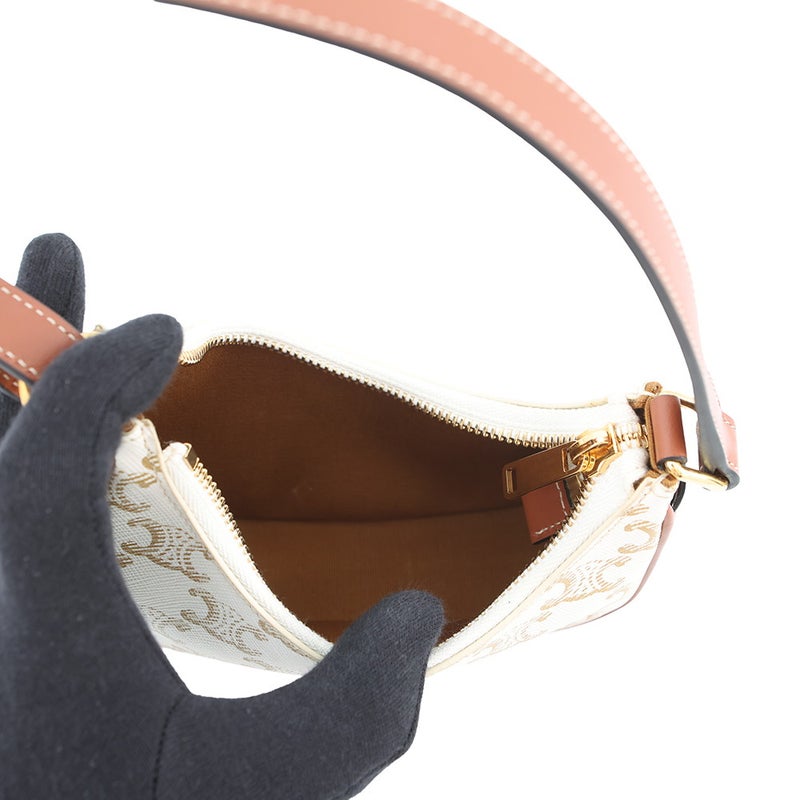 セリーヌ ハンドバッグ トリオンフ アヴァ AVA ミニ PVC/カーフレザー 10I602DS1 CELINE 白