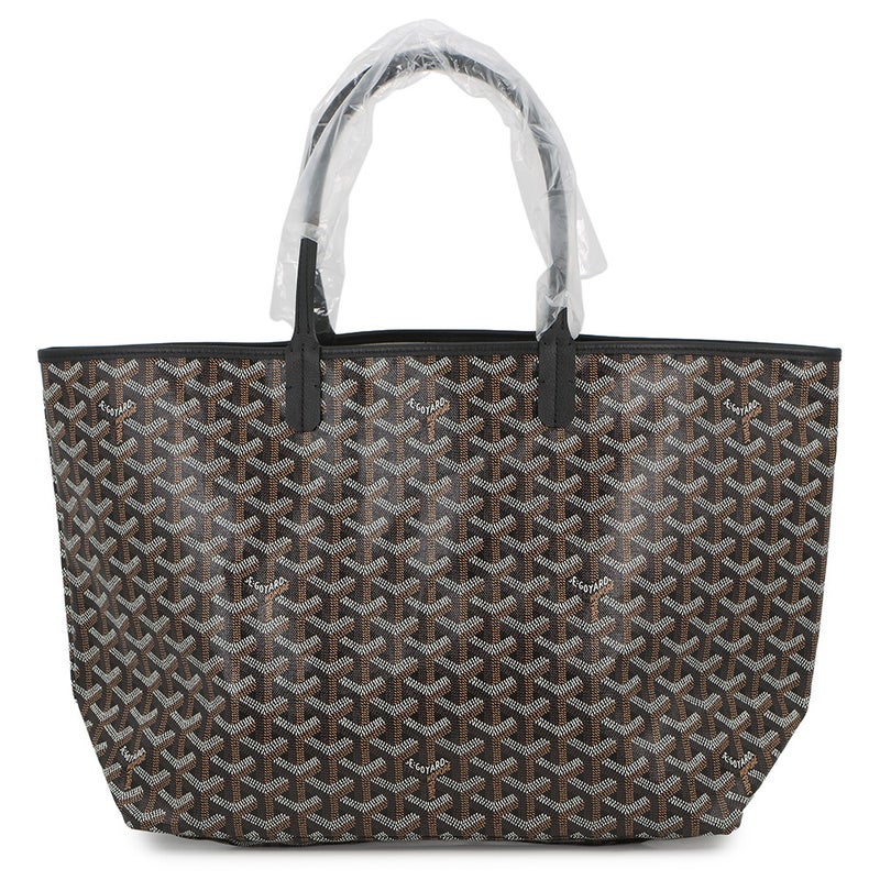 ゴヤール トートバッグ サンルイPM PVC レザー STLOUIPMLTY01CL01P GOYARD ポーチ付き 黒 ヘリンボーン