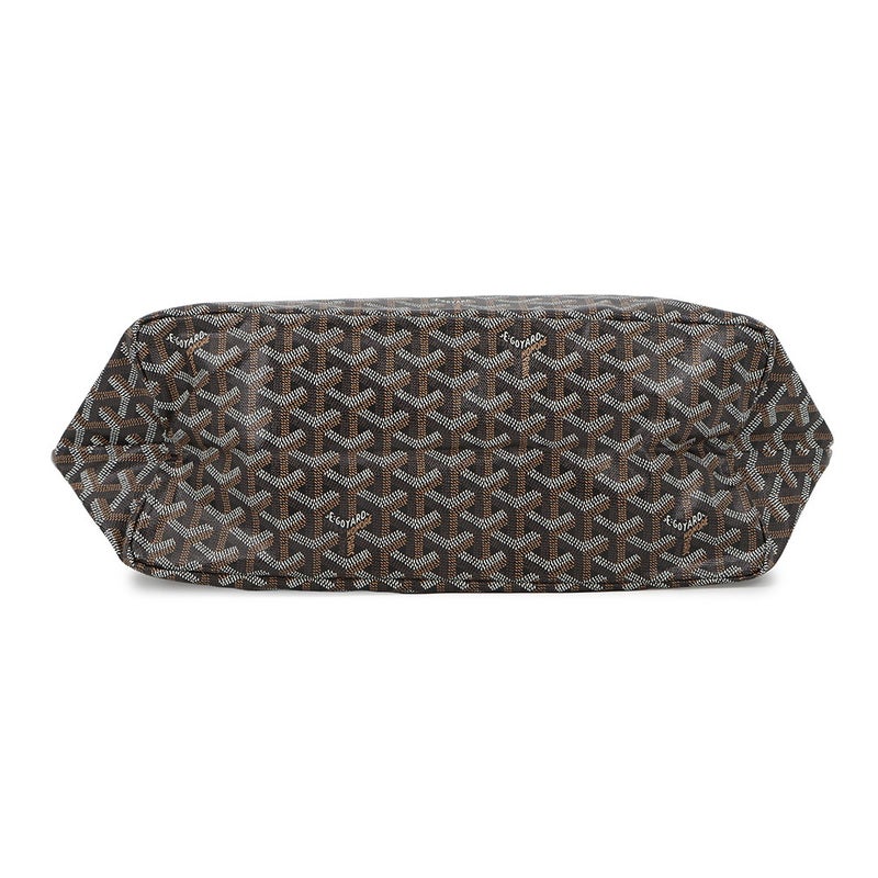 ゴヤール トートバッグ サンルイPM PVC レザー STLOUIPMLTY01CL01P GOYARD ポーチ付き 黒 ヘリンボーン