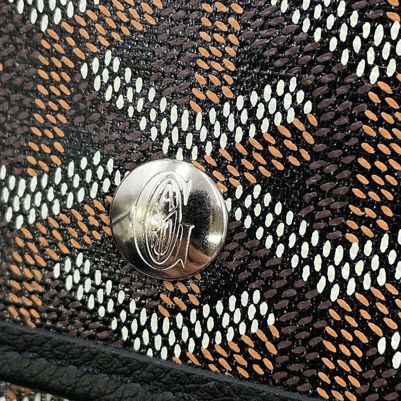 ゴヤール トートバッグ サンルイPM PVC レザー STLOUIPMLTY01CL01P GOYARD ポーチ付き 黒 ヘリンボーン