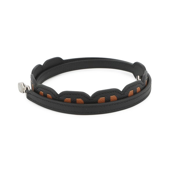 エルメス ショルダーストラップ バンドリエール マイヨン ミニ ブラック/ゴールド/シルバー金具 エプソン Z刻印 黒