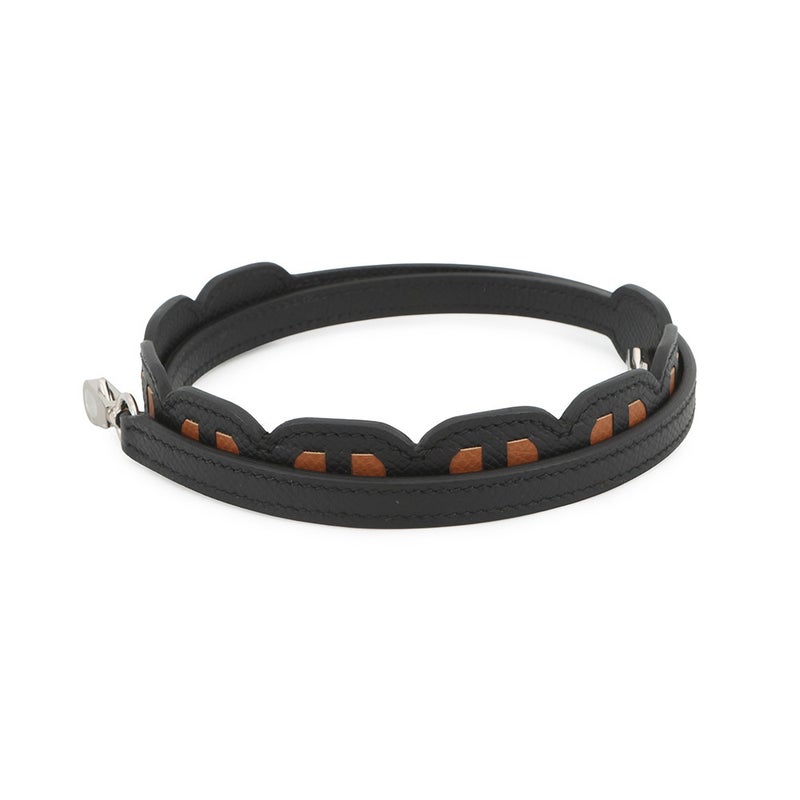 エルメス ショルダーストラップ バンドリエール マイヨン ミニ ブラック/ゴールド/シルバー金具 エプソン Z刻印 黒