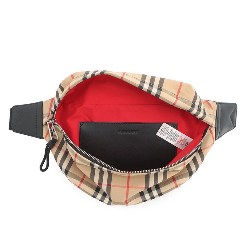 バーバリー ボディバッグ チェック ベルトバッグ コットン 8010430 BURBERRY ウエストバッグ