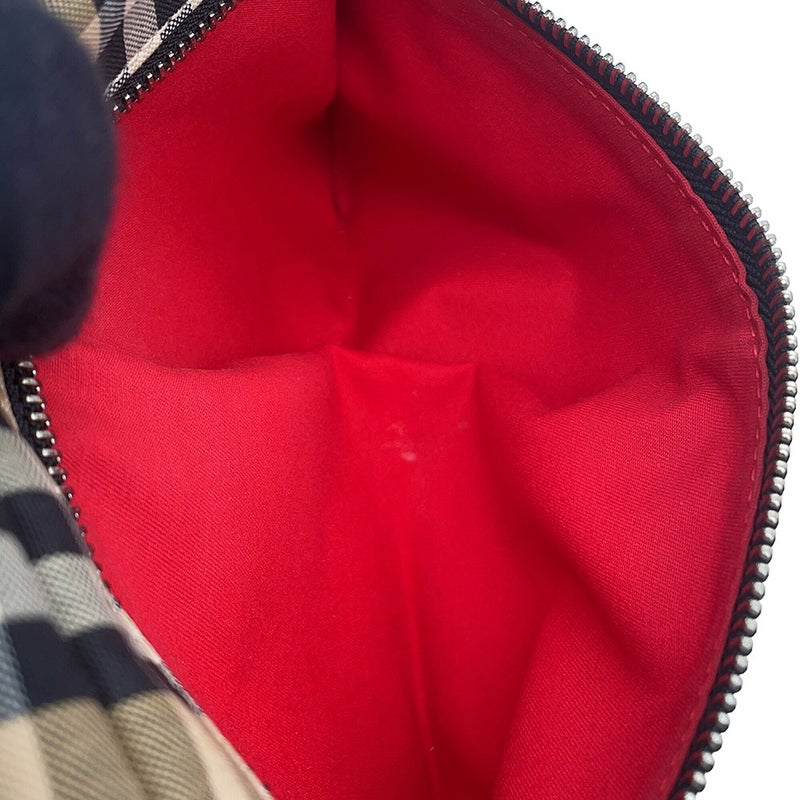 バーバリー ボディバッグ チェック ベルトバッグ コットン 8010430 BURBERRY ウエストバッグ