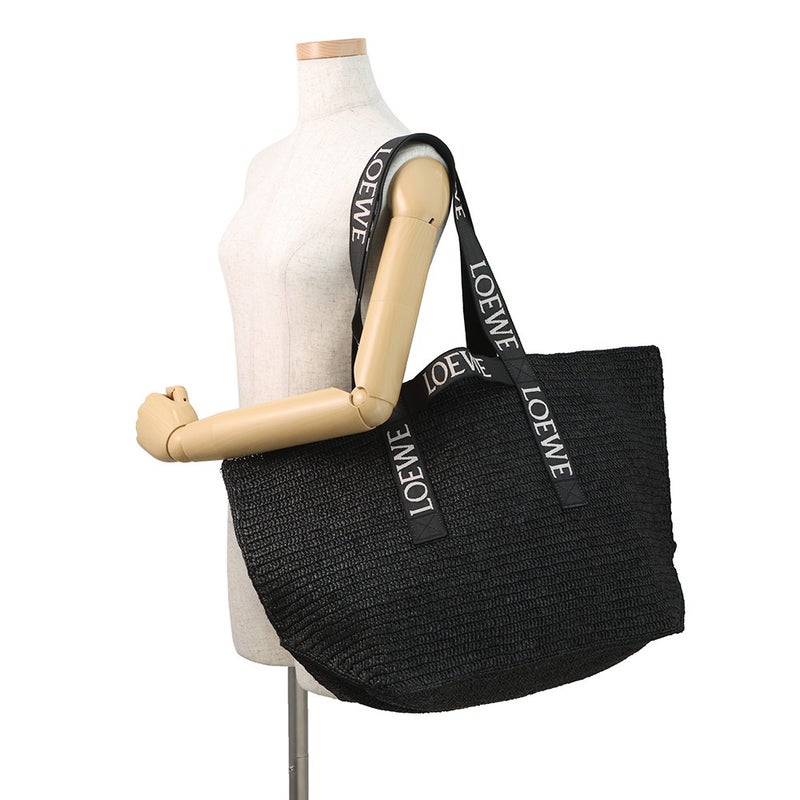 ロエベ トートバッグ フォールド ショッパー ラフィア B507X23X10 LOEWE バッグ 黒