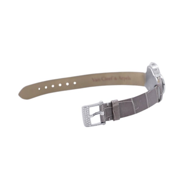 ヴァンクリーフ&アーペル アルハンブラ ミディアムモデル ウォッチ ダイヤベゼル VCARO4HR00 パヴェダイヤ文字盤