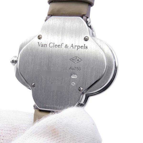 ヴァンクリーフ&アーペル アルハンブラ ミディアムモデル ウォッチ ダイヤベゼル VCARO4HR00 パヴェダイヤ文字盤