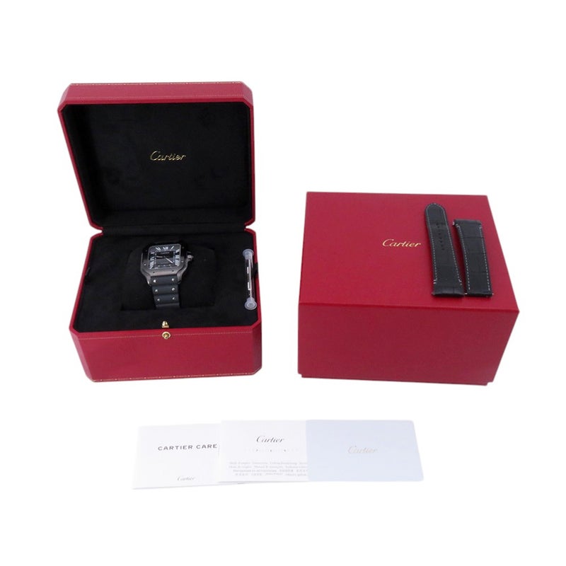 カルティエ サントス ドゥ カルティエ LM WSSA0039 Cartier 腕時計 黒文字盤
