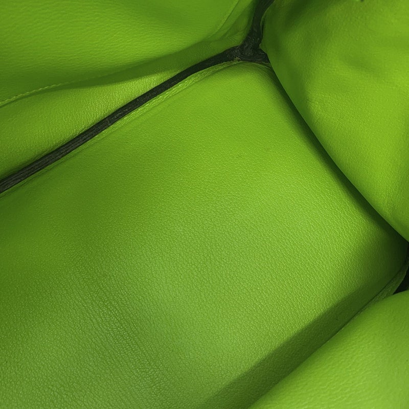 エルメス バーキン35 アップルグリーン/シルバー金具 トリヨンクレマンス □G刻印 HERMES Birkin ハンドバッグ