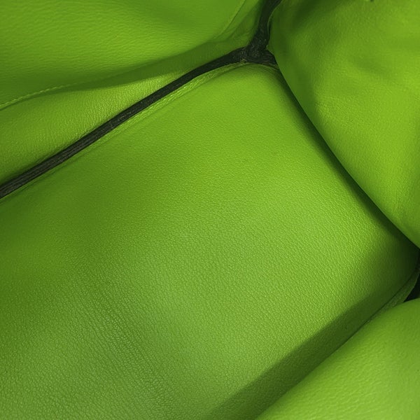 エルメス バーキン35 アップルグリーン/シルバー金具 トリヨンクレマンス □G刻印 HERMES Birkin ハンドバッグ