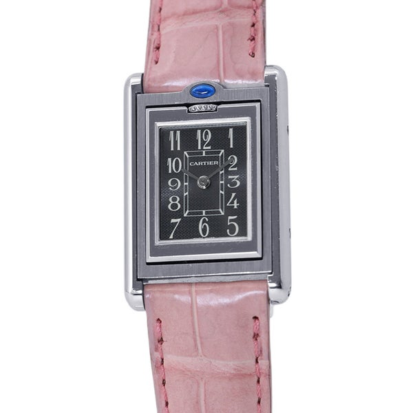 カルティエ タンク バスキュラント SM W1016830 Cartier クォーツ 腕時計 グレー文字盤