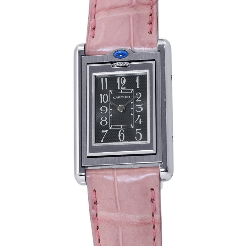 カルティエ タンク バスキュラント SM W1016830 Cartier クォーツ 腕時計 グレー文字盤