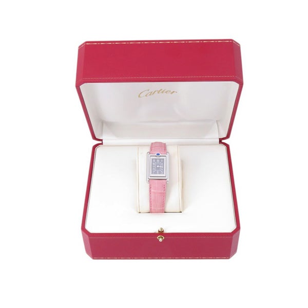 カルティエ タンク バスキュラント SM W1016830 Cartier クォーツ 腕時計 グレー文字盤