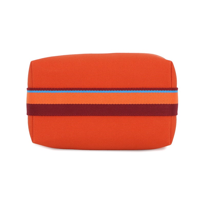 エルメス ハンドバッグ ブリッド・ア・ブラックPM Hパヴィヨン オランジュ・フー/シルバー金具 キャンバス HERMES ポーチ