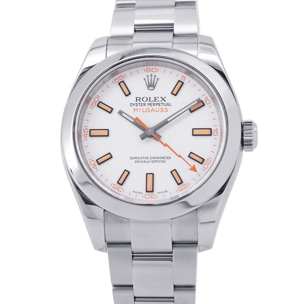 ロレックス ミルガウス ランダムシリアル ルーレット 116400 ROLEX 腕時計 白文字盤