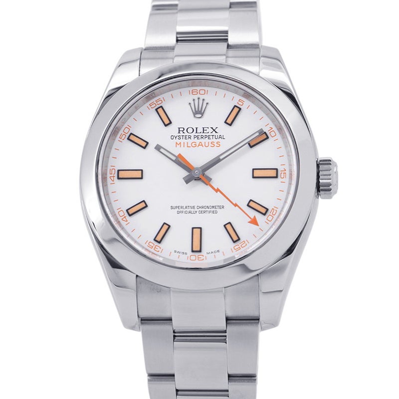 ロレックス ミルガウス ランダムシリアル ルーレット 116400 ROLEX 腕時計 白文字盤