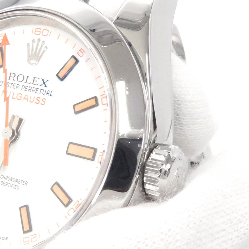 ロレックス ミルガウス ランダムシリアル ルーレット 116400 ROLEX 腕時計 白文字盤