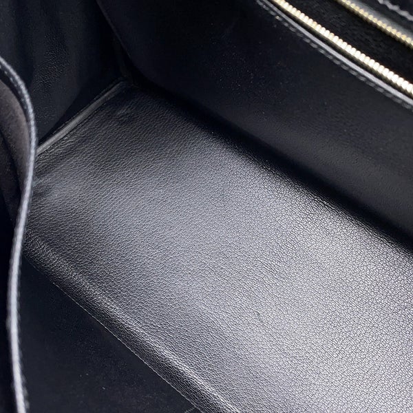 エルメス ハンドバッグ ケリー35 内縫い ブラック/ゴールド金具 ボックスカーフ □D刻印 ２wayショルダー 黒