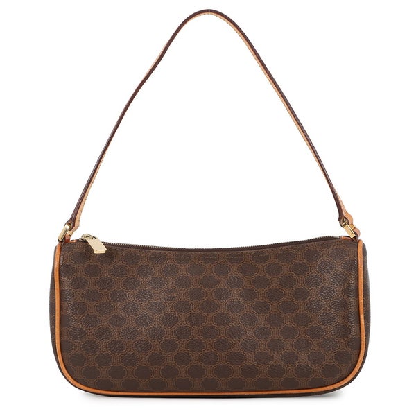 セリーヌ ハンドバッグ マカダム柄 アクセサリーポーチ PVC レザー CELINE