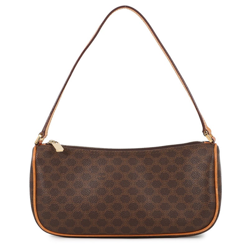 セリーヌ ハンドバッグ マカダム柄 アクセサリーポーチ PVC レザー CELINE