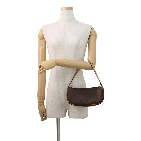 セリーヌ ハンドバッグ マカダム柄 アクセサリーポーチ PVC レザー CELINE