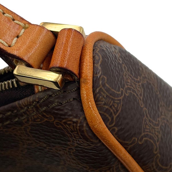 セリーヌ ハンドバッグ マカダム柄 アクセサリーポーチ PVC レザー CELINE