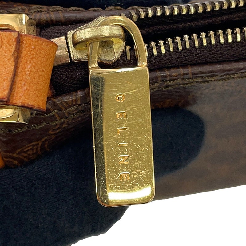 セリーヌ ハンドバッグ マカダム柄 アクセサリーポーチ PVC レザー CELINE