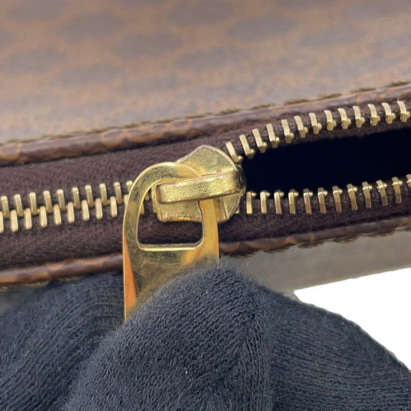 セリーヌ ハンドバッグ マカダム柄 アクセサリーポーチ PVC レザー CELINE