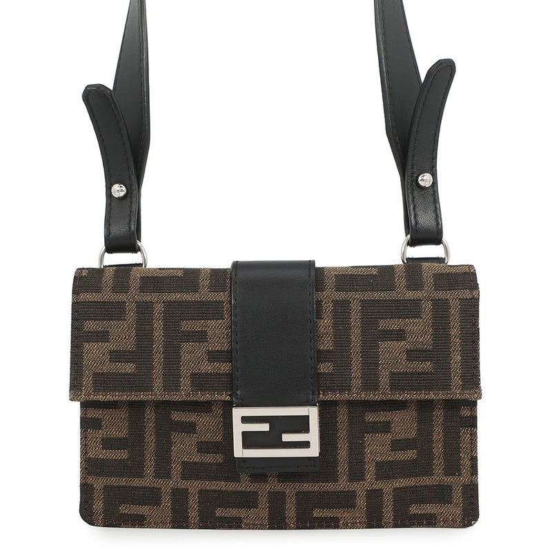 フェンディ ショルダーバッグ マルスピオバゲット ズッカ柄 キャンバス 7M0295 FENDI