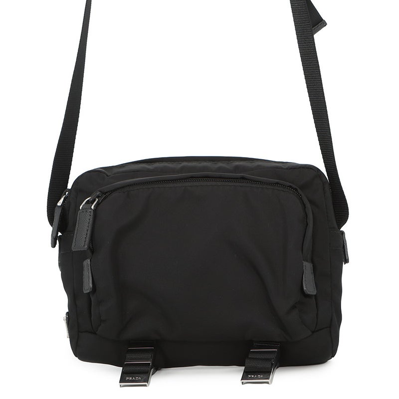 プラダ ショルダーバッグ テクニカル ファブリック クロスボディバッグ 2VH043 PRADA 黒