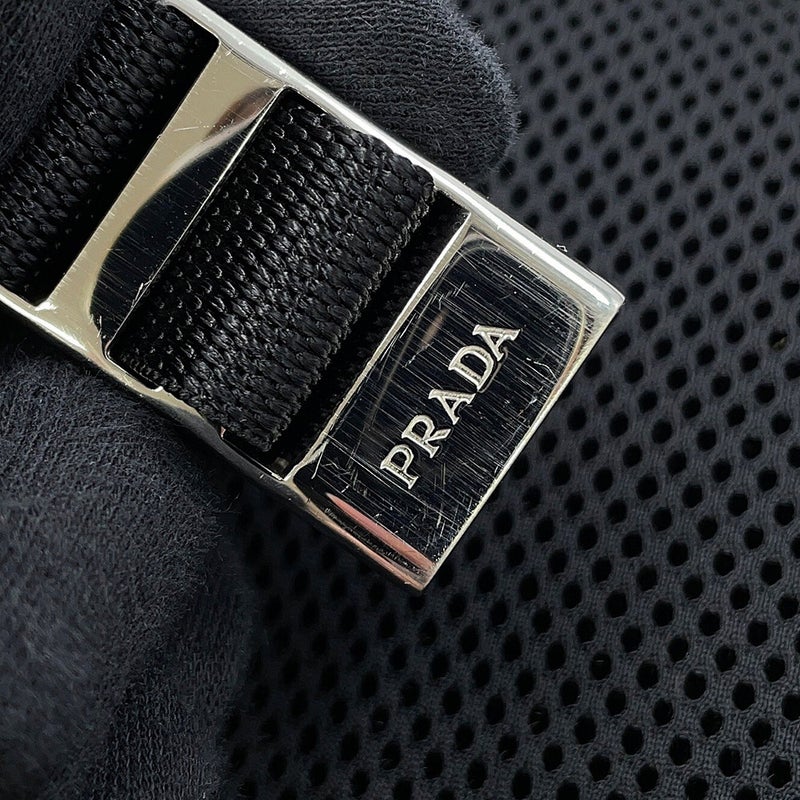 プラダ リュック Re-Nylon x サフィアーノ バックパック ナイロン 2VZ104 PRADA バッグ リュックサック 黒