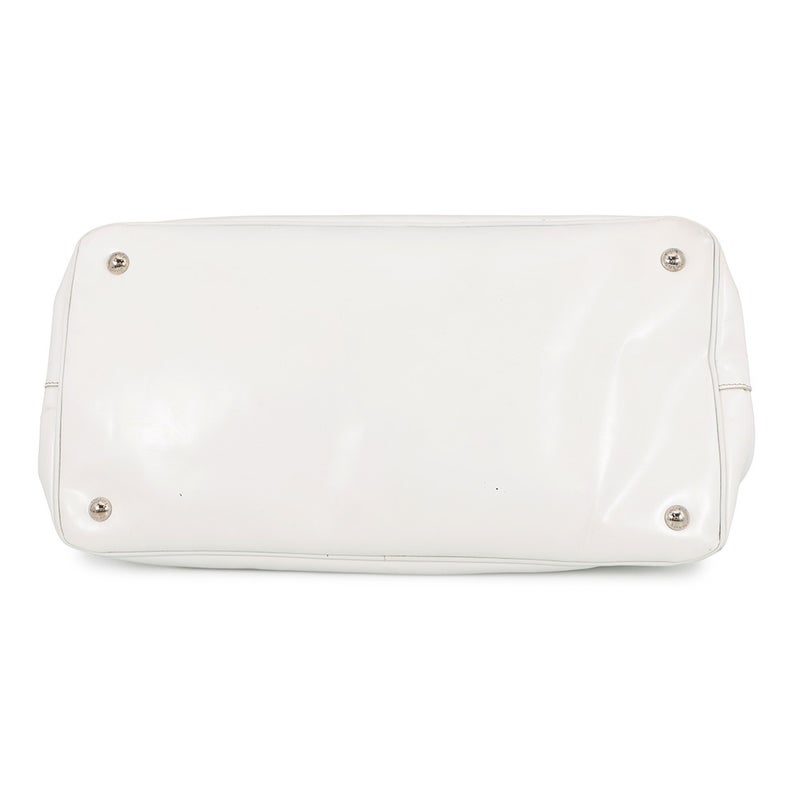 プラダ ハンドバッグ クリスタル レザー PRADA 2way 白