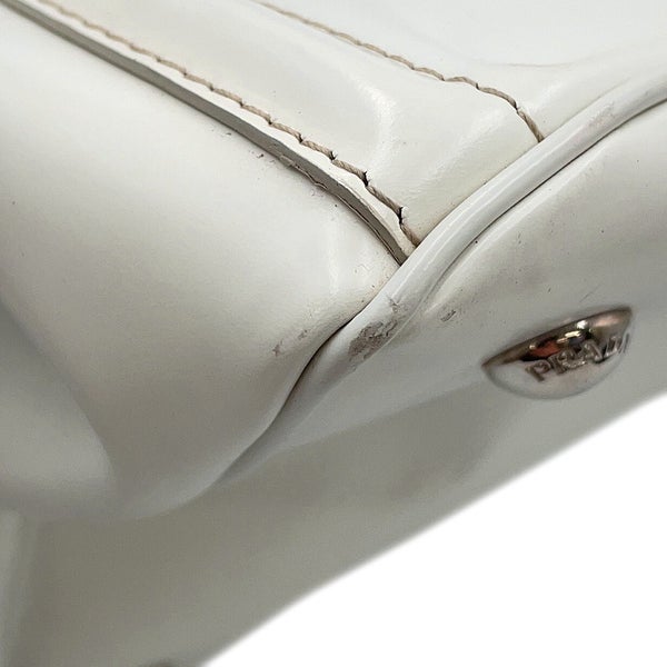 プラダ ハンドバッグ クリスタル レザー PRADA 2way 白
