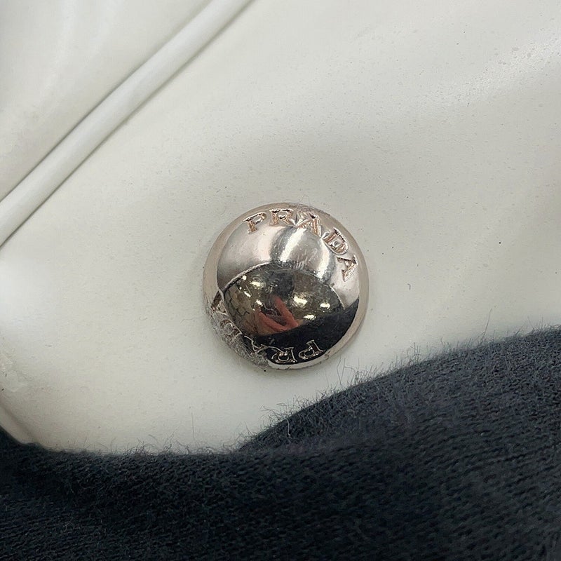 プラダ ハンドバッグ クリスタル レザー PRADA 2way 白