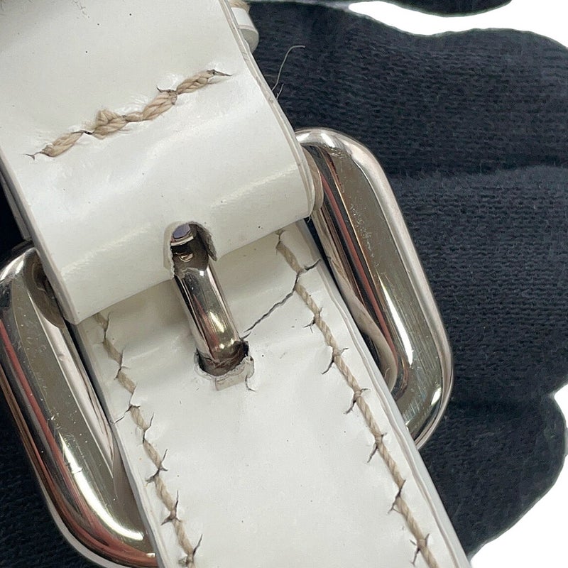 プラダ ハンドバッグ クリスタル レザー PRADA 2way 白