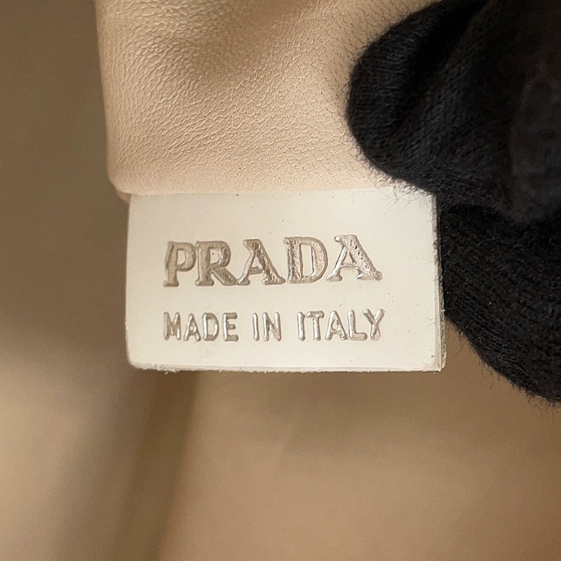 プラダ ハンドバッグ クリスタル レザー PRADA 2way 白