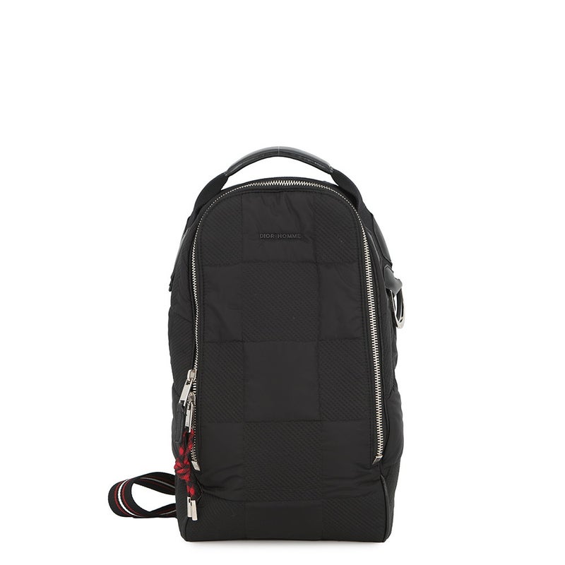 ディオール・オム ボディバッグ ブロックチェック ナイロン Dior HOMME 黒
