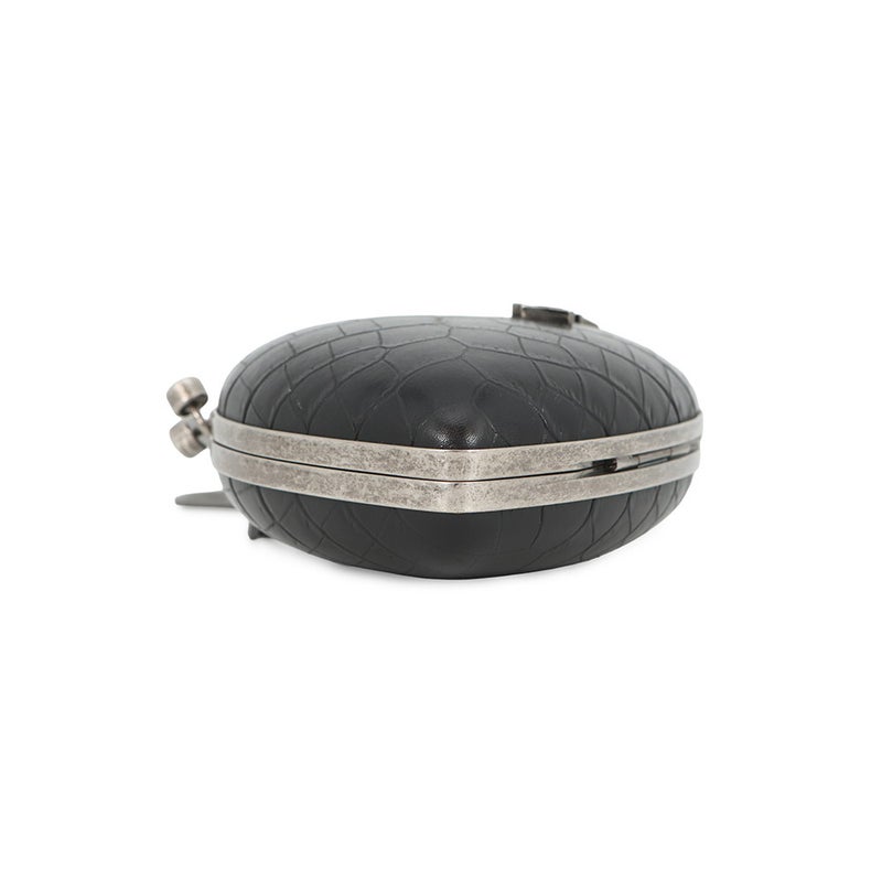 サンローランパリ チェーンショルダーバッグ ラブボックス クロコ型押しレザー 466212 SAINT LAURENT PARIS 黒