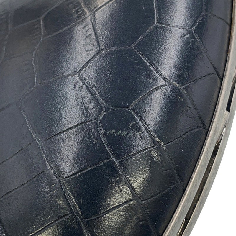 サンローランパリ チェーンショルダーバッグ ラブボックス クロコ型押しレザー 466212 SAINT LAURENT PARIS 黒