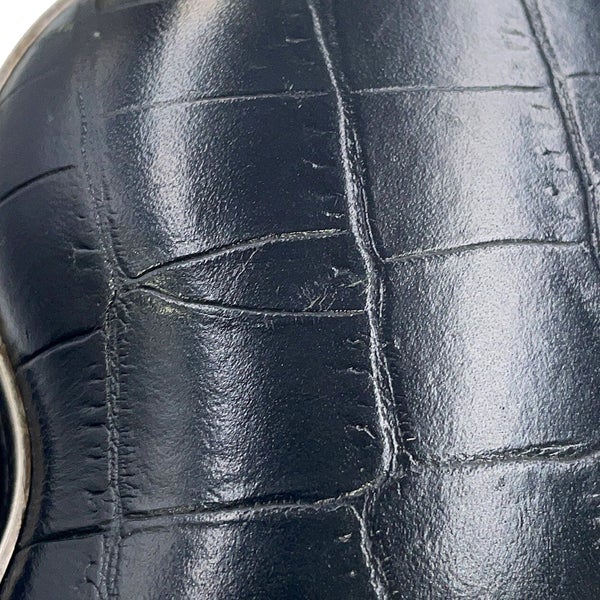 サンローランパリ チェーンショルダーバッグ ラブボックス クロコ型押しレザー 466212 SAINT LAURENT PARIS 黒