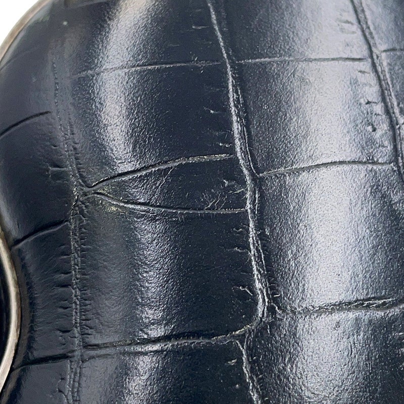 サンローランパリ チェーンショルダーバッグ ラブボックス クロコ型押しレザー 466212 SAINT LAURENT PARIS 黒