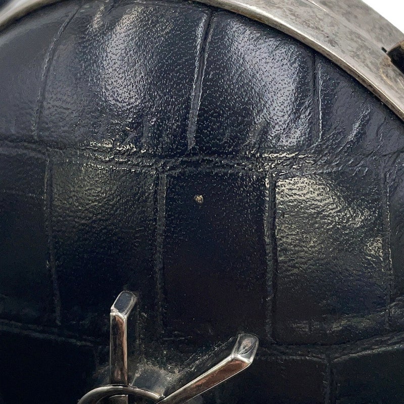 サンローランパリ チェーンショルダーバッグ ラブボックス クロコ型押しレザー 466212 SAINT LAURENT PARIS 黒