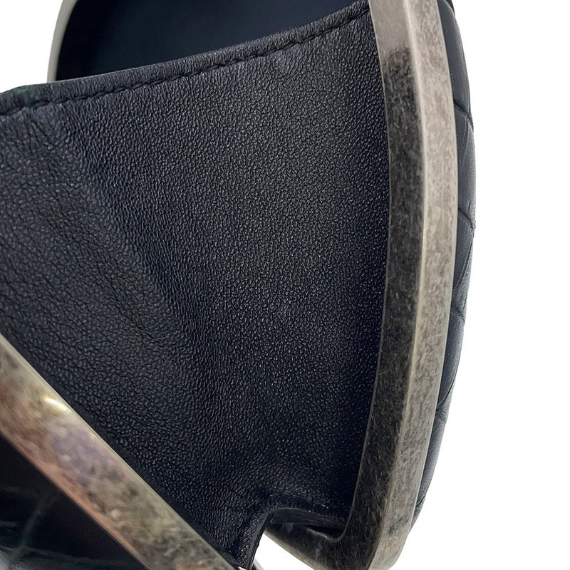 サンローランパリ チェーンショルダーバッグ ラブボックス クロコ型押しレザー 466212 SAINT LAURENT PARIS 黒